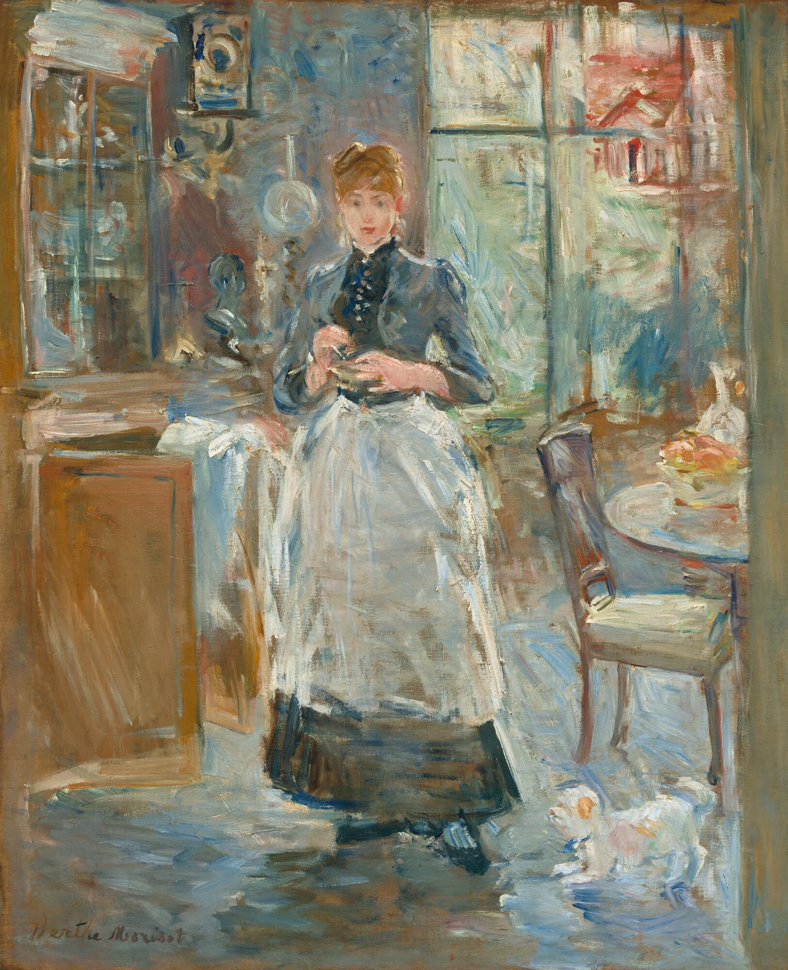 Berthe Morisot — In the Dining Room, an Impressionist painting evoking warmth, care, and the considered quality that defines great creative work